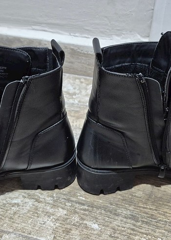 Siyah Deri Goth Kadın Botları - Görsel 2