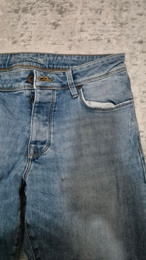 Erkek Mavi Denim Regular Fit Jean - Görsel 4