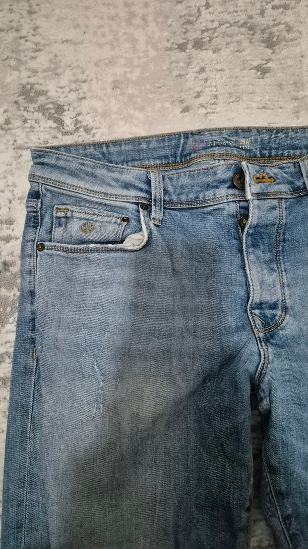 Erkek Mavi Denim Regular Fit Jean - Görsel 5