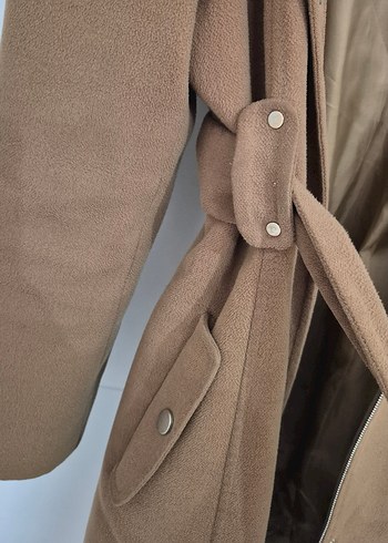 Kürklü kahve rengi kaban - Görsel 9