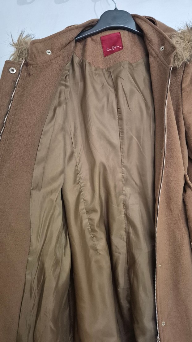 Kürklü kahve rengi kaban - Görsel 4