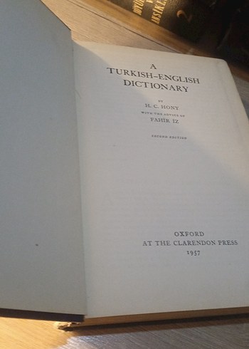 A TURKİSH -ENGLİSH DICTONARY/H.C. HONY - Görsel 5