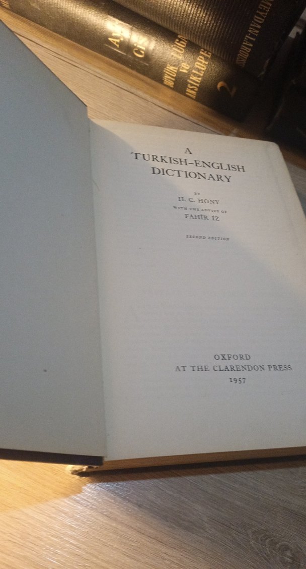 A TURKİSH -ENGLİSH DICTONARY/H.C. HONY - Görsel 5