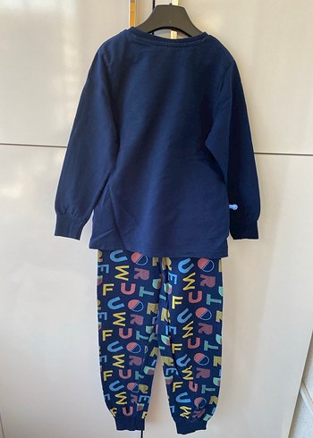 6 Yaş Beden çeşitli Renk Erkek Çocuk Renkli Baskılı Pamuklu Pijama Takımı