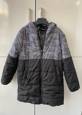 LC Waikiki Kapüşonlu Kamuflaj Desenli Erkek Mont