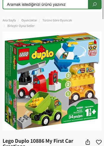 Lego Duplo 10886 İlk Arabam Seti