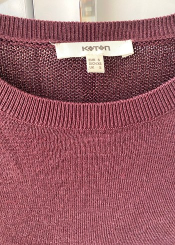 Bordo Uzun Kollu Örgü Triko Kazak - Görsel 5