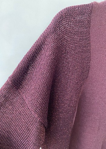 Bordo Uzun Kollu Örgü Triko Kazak - Görsel 2