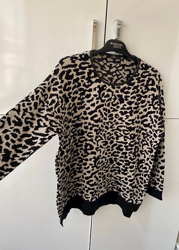 Leopar desenli kazak - Görsel 2