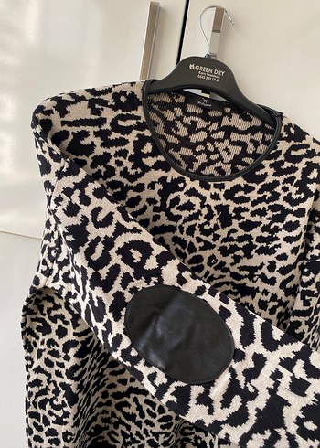 Leopar desenli kazak - Görsel 3