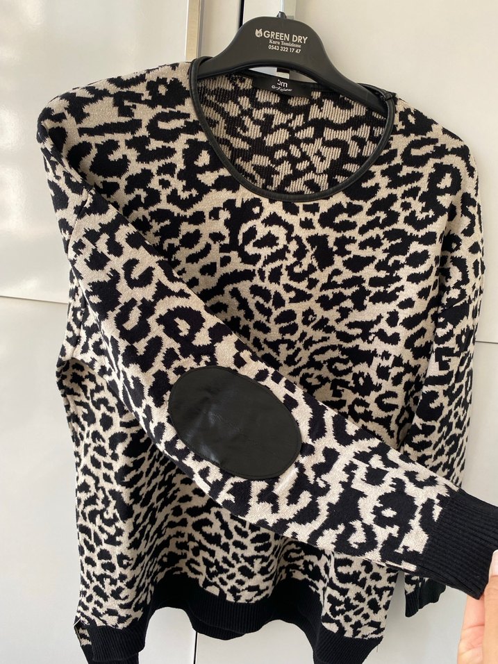 Leopar desenli kazak - Görsel 4