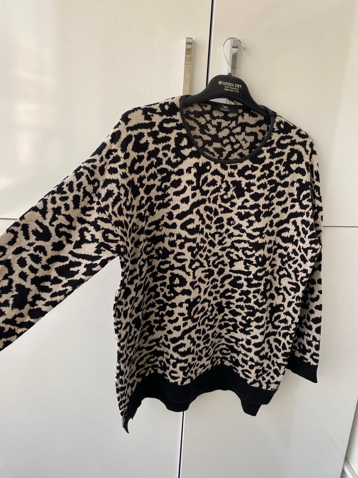 Leopar desenli kazak - Görsel 2