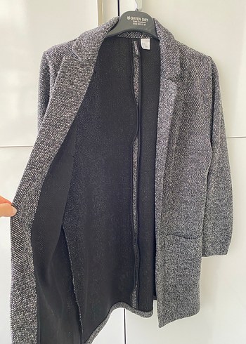 H&M Triko uzun ceket - Görsel 8