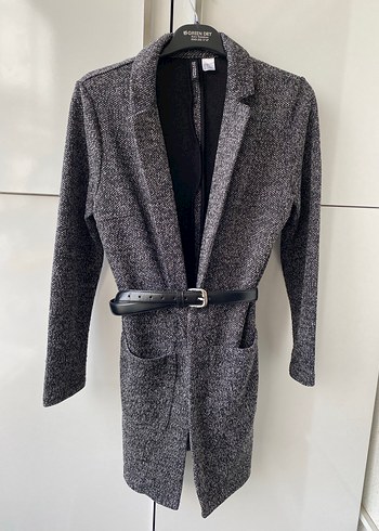 H&M Triko uzun ceket - Görsel 2