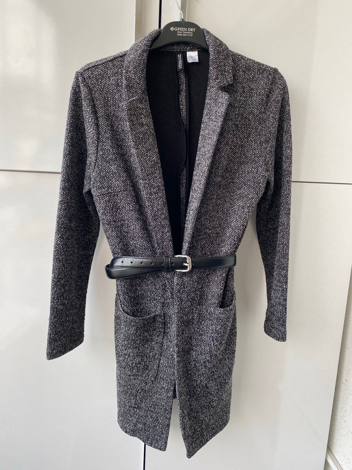 H&M Triko uzun ceket - Görsel 2