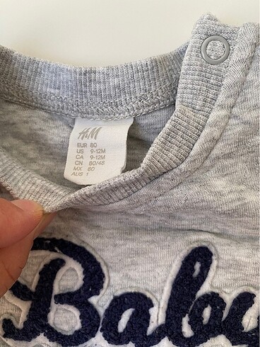9 Ay Beden gri Renk H&M sweatshirt takım