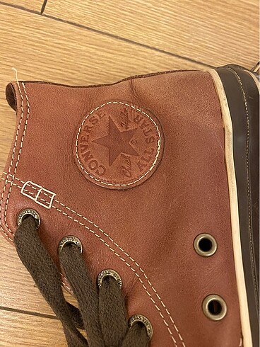 39 Beden kahverengi Renk Orijinal chuck taylor deri ayakkabı
