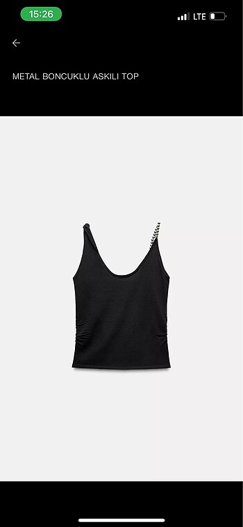 Zara metal boncuklu askılı top