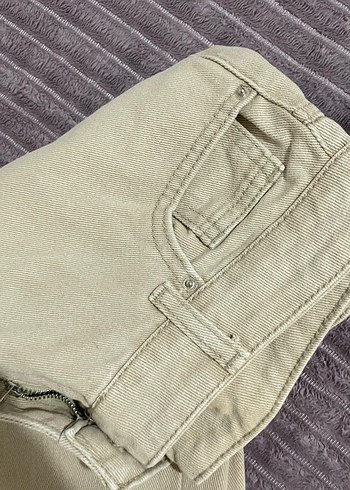 Bej Kadın  Rahat Kesim Jean - Görsel 2