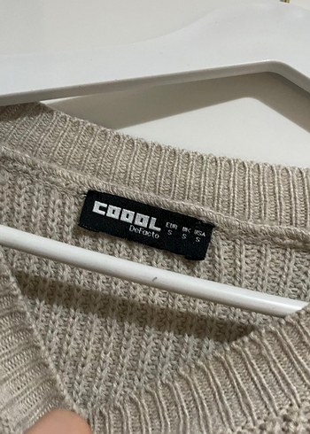 Bej Triko Kadın Kazak Uzun Kollu - Görsel 2