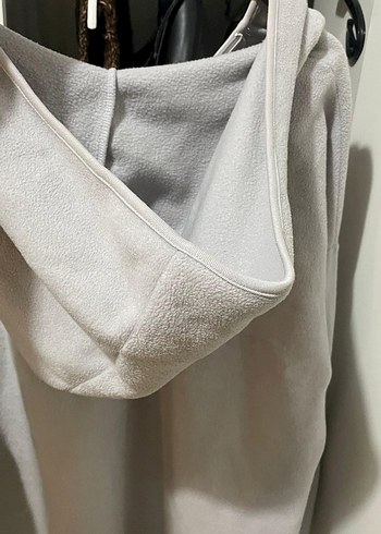 Gri Kapüşonlu Fermuarlı Kadın Sweatshirt - Görsel 2