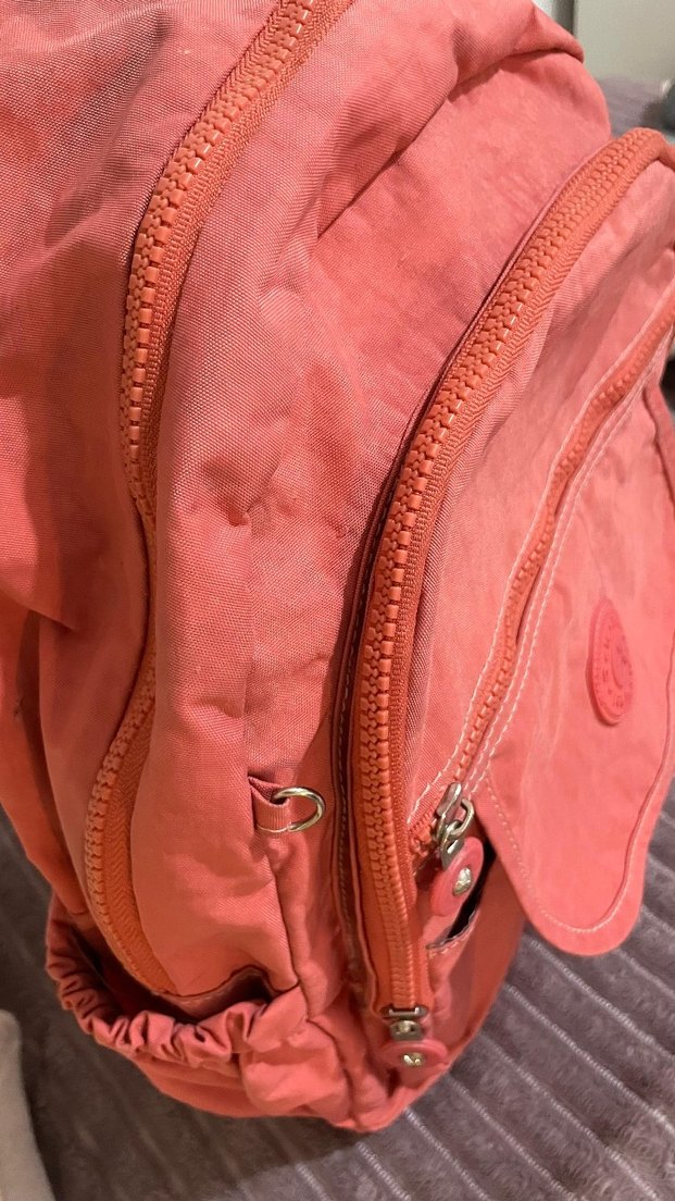 Fermuarlı Pembe Kadın Sırt Çantası - Görsel 3