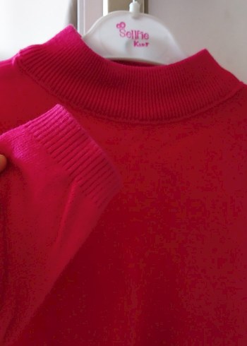 fuşya kız çocuk ince Kazak - Görsel 2