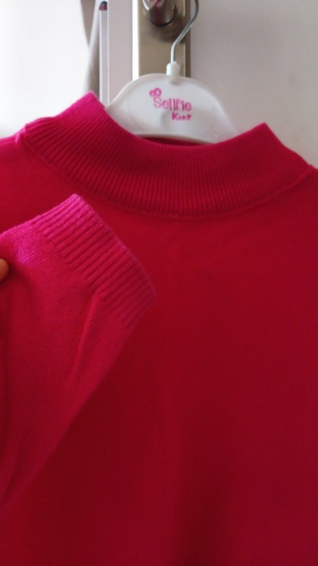 fuşya kız çocuk ince Kazak - Görsel 2