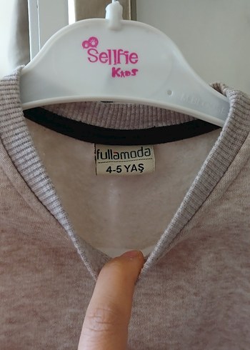 Kız Çocuk Gri Uzun Kollu Sweatshirt - Görsel 2