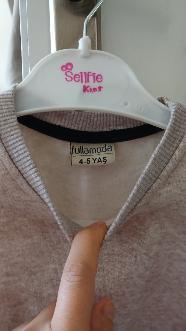 Kız Çocuk Gri Uzun Kollu Sweatshirt - Görsel 2