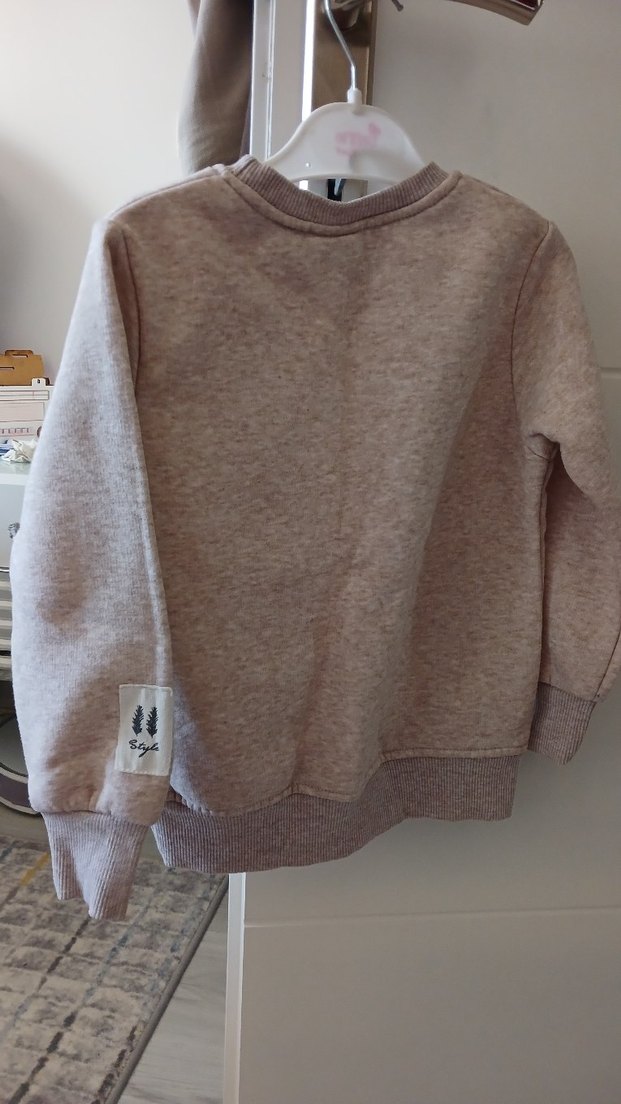 Kız Çocuk Gri Uzun Kollu Sweatshirt - Görsel 3