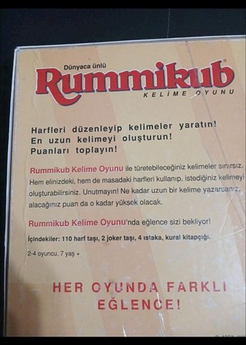 hasbro Rummikub Kelime Oyunu scrabble - Görsel 4