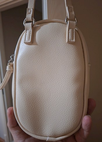 Bej Deri Kadın Çapraz Çanta - Görsel 2