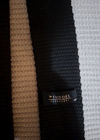 Düz Siyah Erkek Kravat - Görsel 3