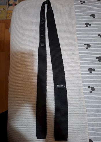 Düz Siyah Erkek Kravat - Görsel 2