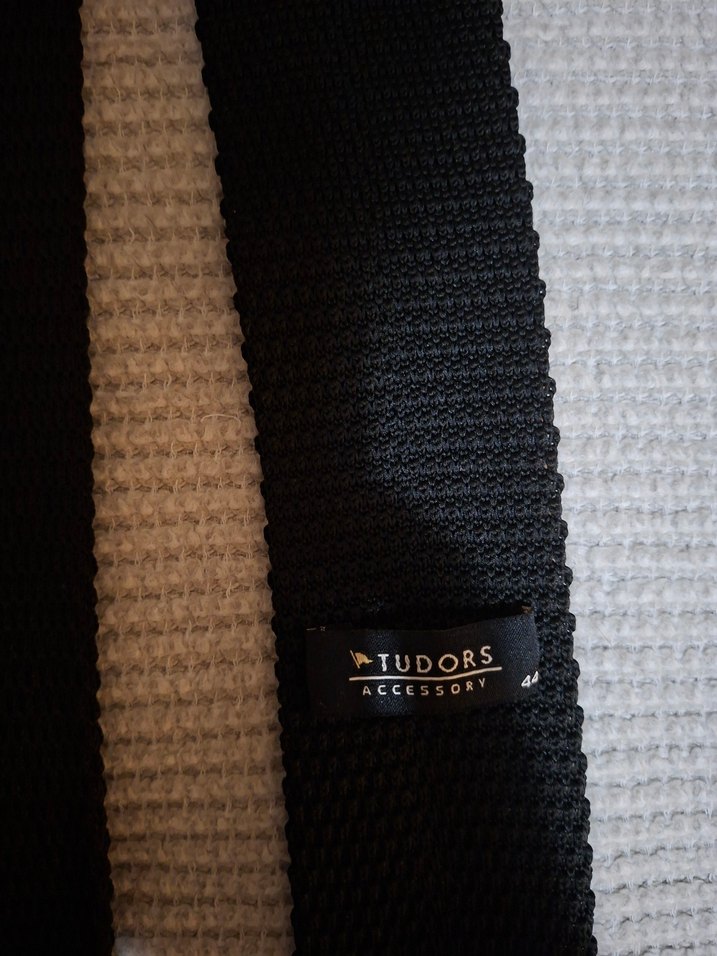 Düz Siyah Erkek Kravat - Görsel 3