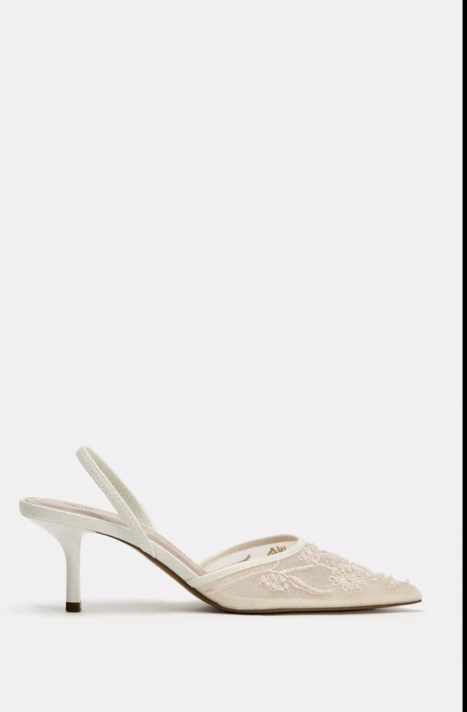 İşlemeli File Arkası Açık Ayakkabı - Görsel 5