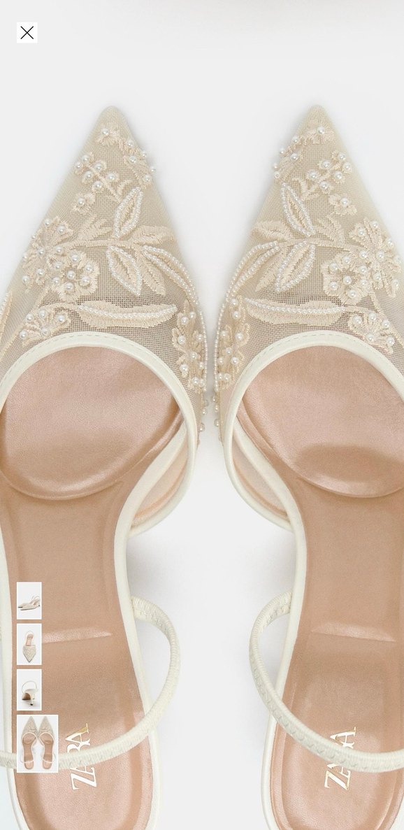 İşlemeli File Arkası Açık Ayakkabı - Görsel 3