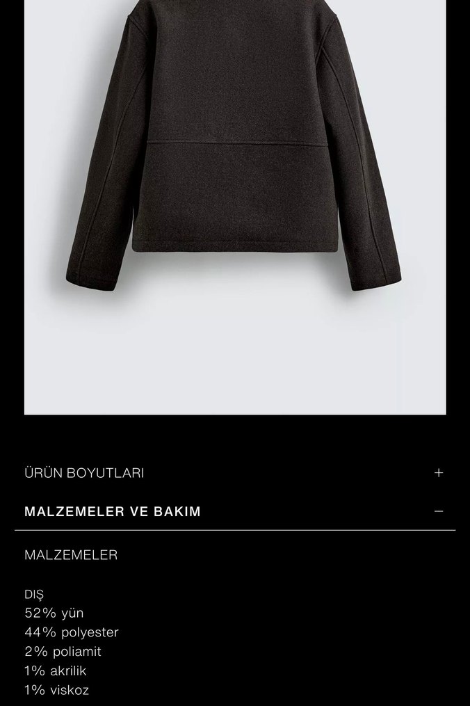 Zara fermuarlı dokulu ceket - Görsel 5
