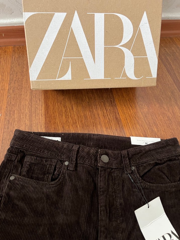 Zara Kadın Kadife Pantalon - Görsel 3