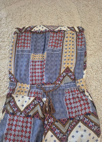 Bohem Çok Renkli Uzun Tulum - Görsel 2