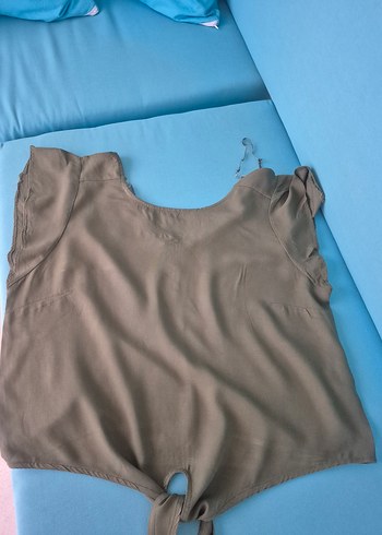 Haki renk yazlık bluz... - Görsel 2