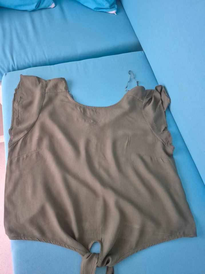 Haki renk yazlık bluz... - Görsel 2