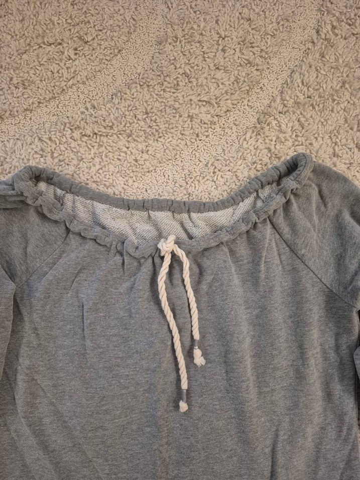Gri Uzun Kollu  Kadın sweet... - Görsel 2
