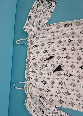 Bohem Tarzı şile bezi Kadın Bluz - Görsel 2