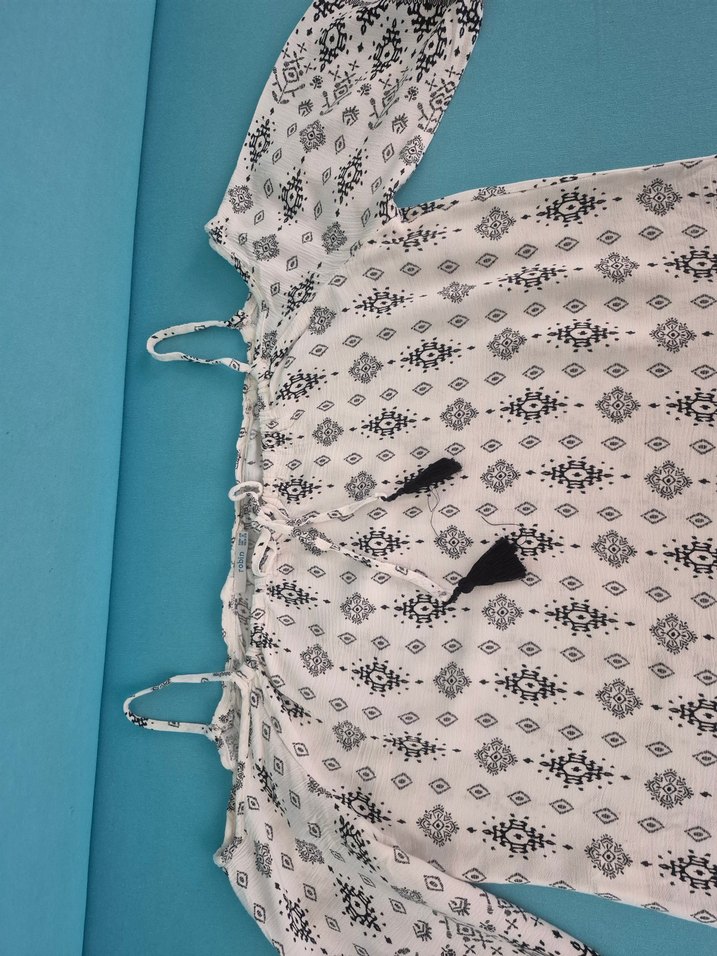 Bohem Tarzı şile bezi Kadın Bluz - Görsel 2