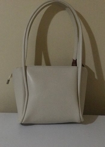 Bej Deri Kadın Çanta Tokalı Bohem Stil - Görsel 3