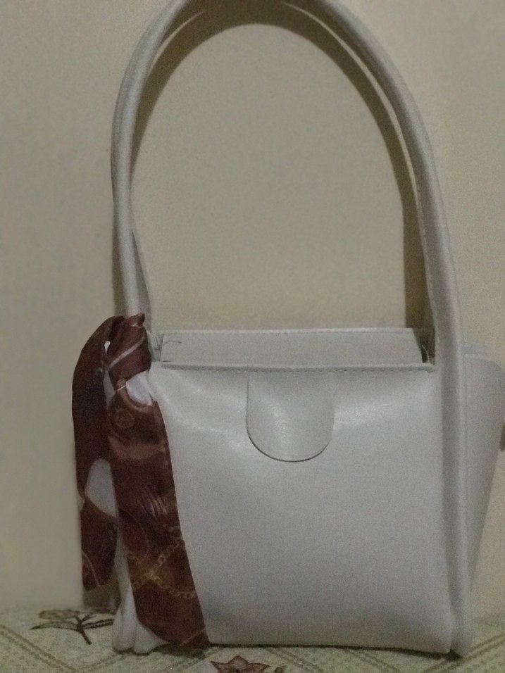 Bej Deri Kadın Çanta Tokalı Bohem Stil - Görsel 2