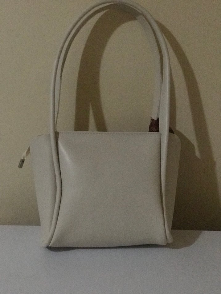 Bej Deri Kadın Çanta Tokalı Bohem Stil - Görsel 3