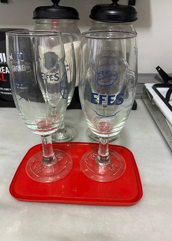 Kırmızı Efes Bira Kadehi Seti - Görsel 2
